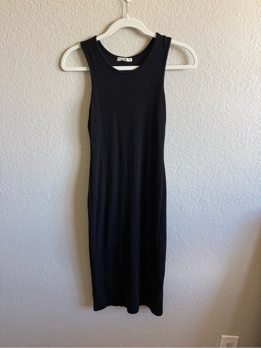 Marine Layer Lexi Rib Sundress Black Sleeveless Maxi Tee Dress Cotton Blend XS - Picture 3 of 7